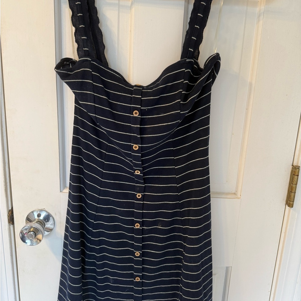 Striped Button-Down Dress
